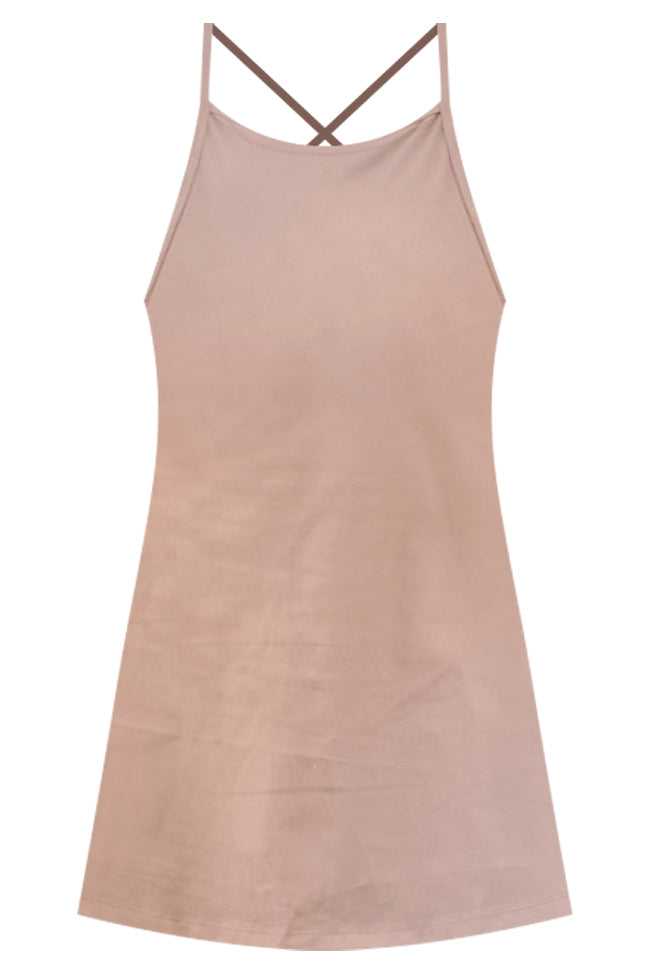 Progress Over Perfection Brown Active Dress FINAL SALE