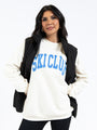 Ski Club Cream Oversized Graphic Sweatshirt