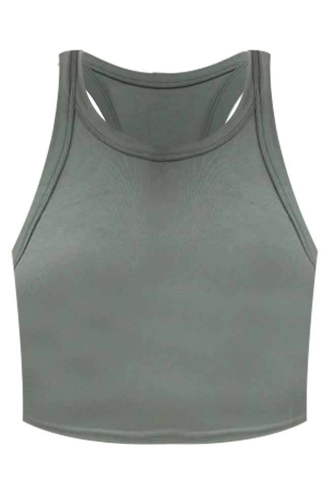 Rise Up Olive Active Tank FINAL SALE