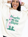 Happiest On The Slopes Cream Oversized Graphic Sweatshirt