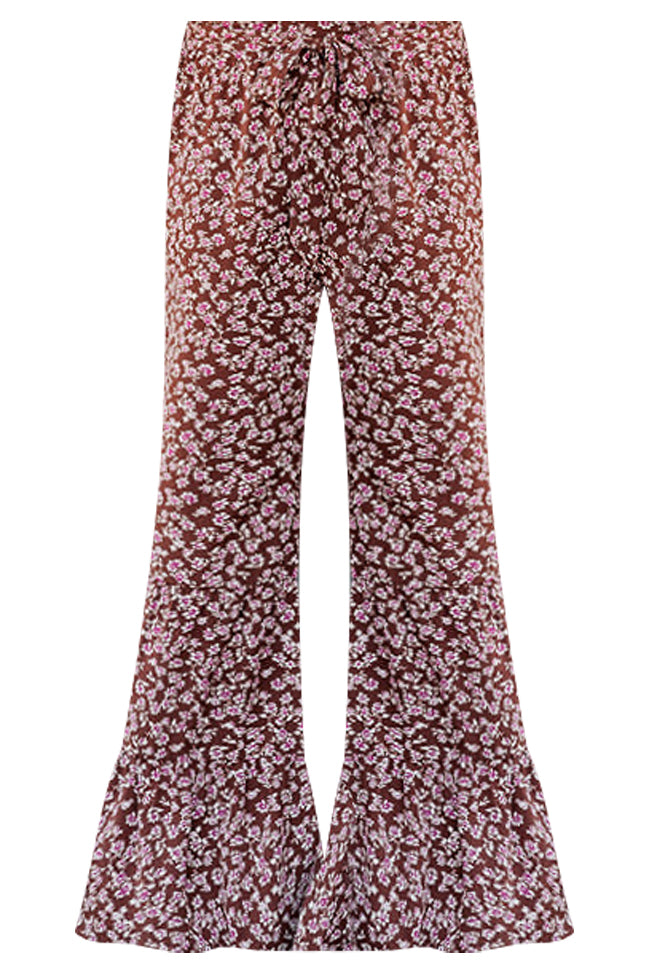 Something Has To Change Brown Belted Floral Pants FINAL SALE