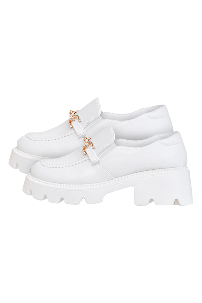 Stacey Cream With Gold Chain Loafer FINAL SALE – Pink Lily