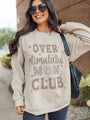 Over Stimulated Mom Club Cream Oversized Sweatshirt