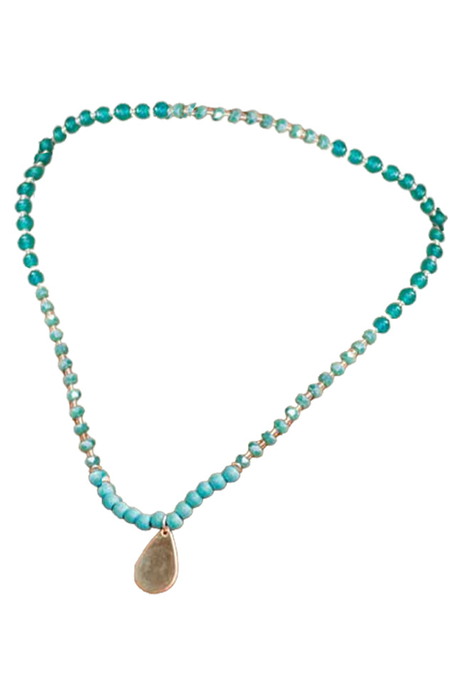 Time Will Tell Turquoise Beaded Necklace FINAL SALE