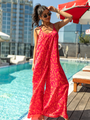 Barefoot Days Pink Wide Leg Jumpsuit Coverup