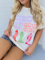 Giddy Up Cowgirl Cream Oversized Graphic Tee