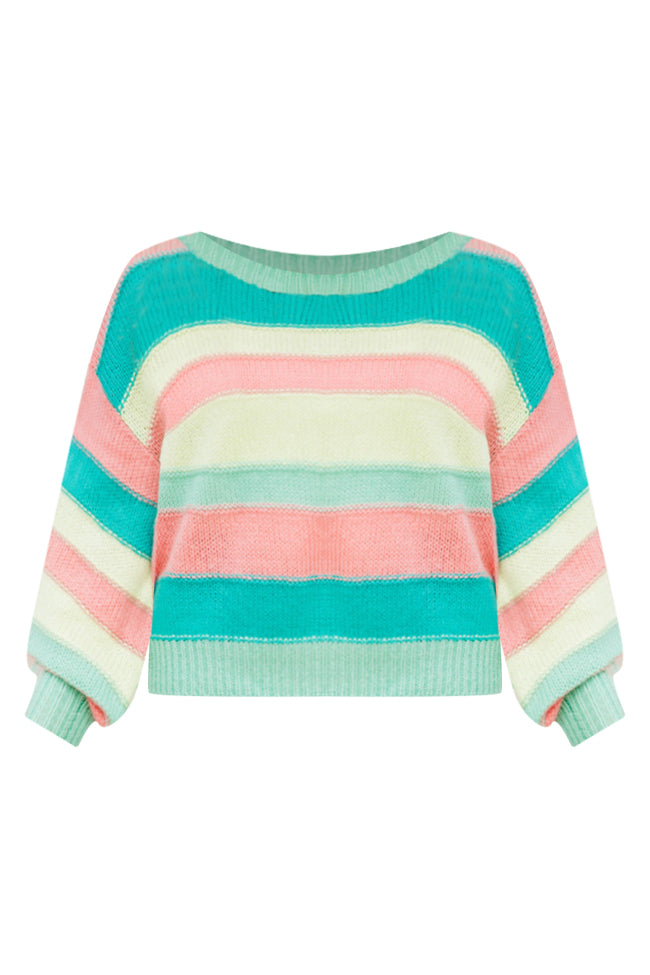 Up For Adventure Bright Multi Striped Sweater
