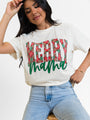 Merry Mama Cream Oversized Graphic Tee