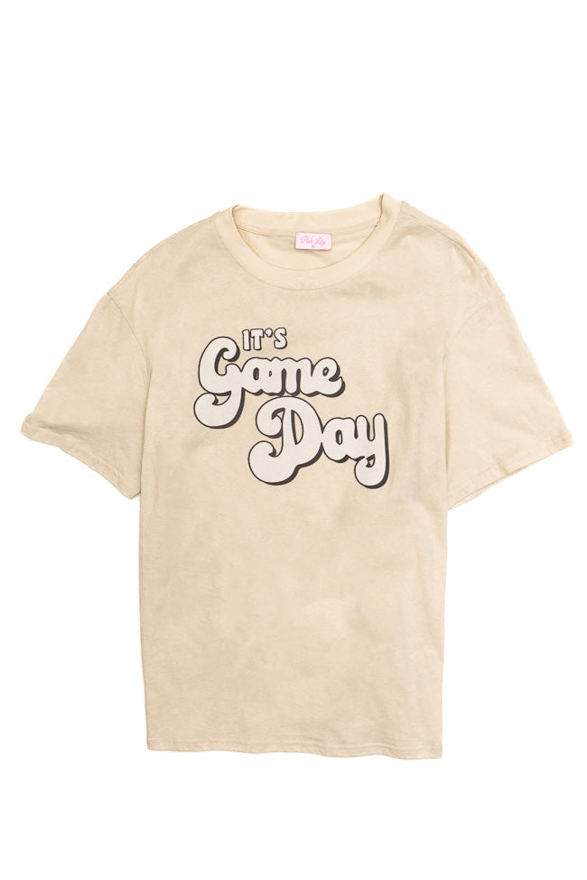It's Gameday Ivory Oversized Graphic Tee SALE