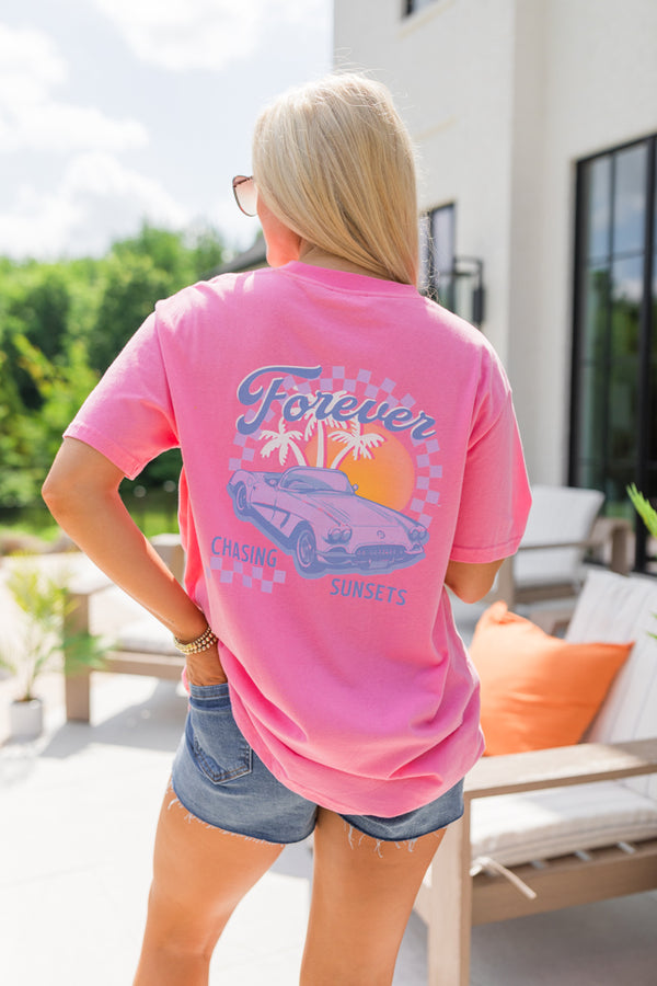 Brand Love Relaxed Tee Sunset Pink main image 1