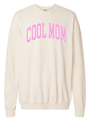 Cool Mom Block Cream Oversized Graphic Sweatshirt