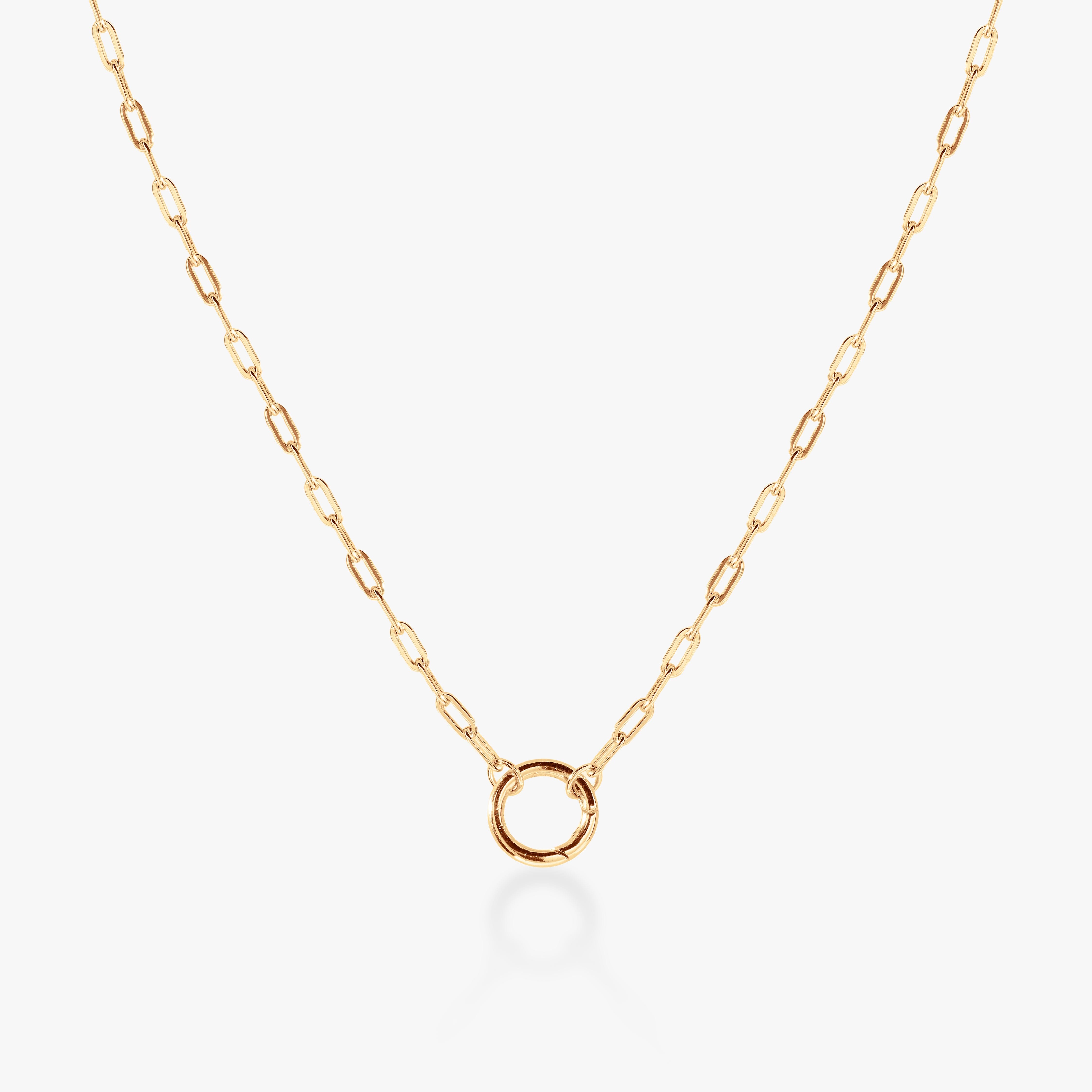 Front Clasp Paperclip Chain