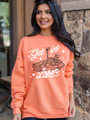 Get In Loser Orange Oversized Graphic Sweatshirt