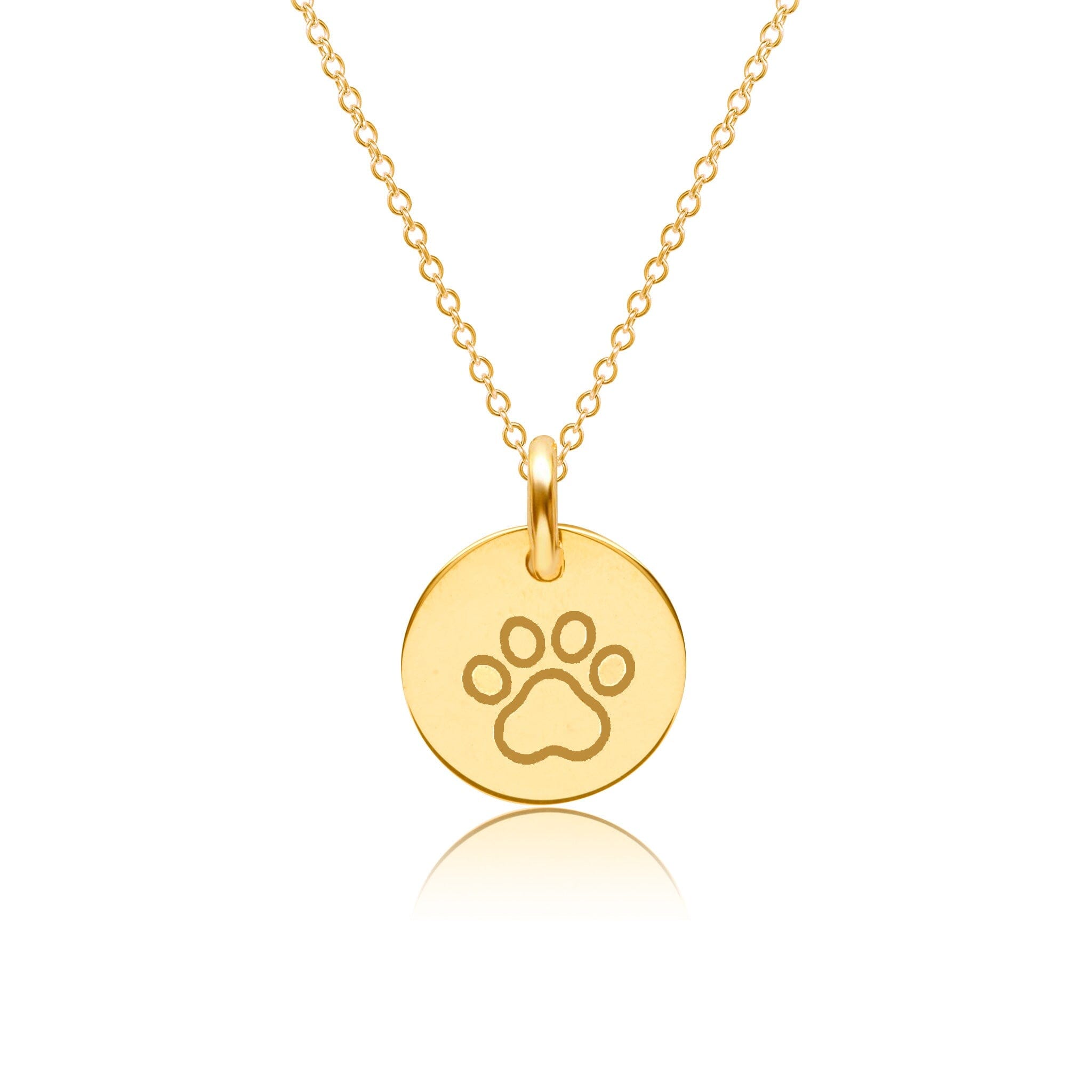 Mini Paw Print Charm Necklace