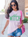 Good Witch Light Pink Oversized Graphic Tee