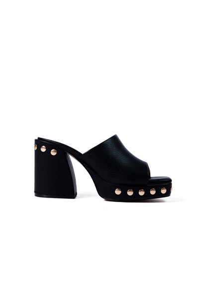 Hunter Black Studded Heels FINAL SALE – Pink Lily