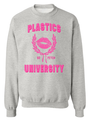 Plastics University Light Grey Oversized Graphic Sweatshirt