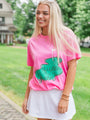 Queen of the Green Hot Pink Oversized Graphic Tee SALE