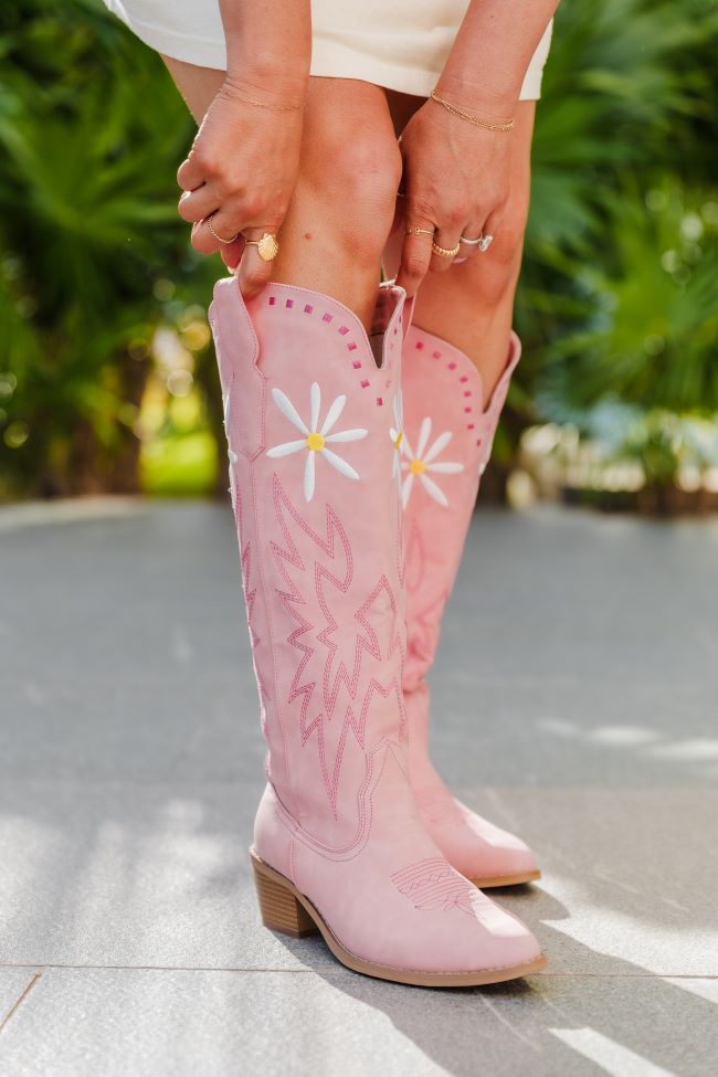 Sand In My Boots Daisy Pink Boots Krista Horton X Pink Lily