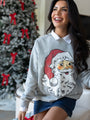 Have Yourself A Merry Little Christmas Light Grey Oversized Graphic Sweatshirt