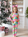 Kid's Under The Stars In Letters To Santa Bamboo Pajama Set