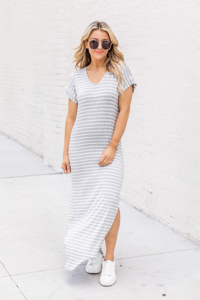 White striped shop t shirt dress