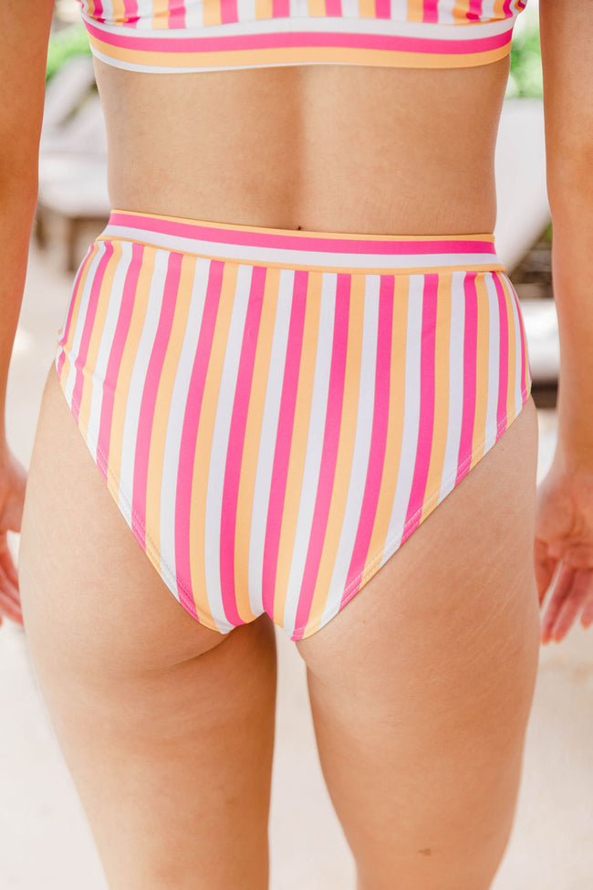 Brightest Days Orange Striped Bikini Bottoms FINAL SALE – Pink Lily