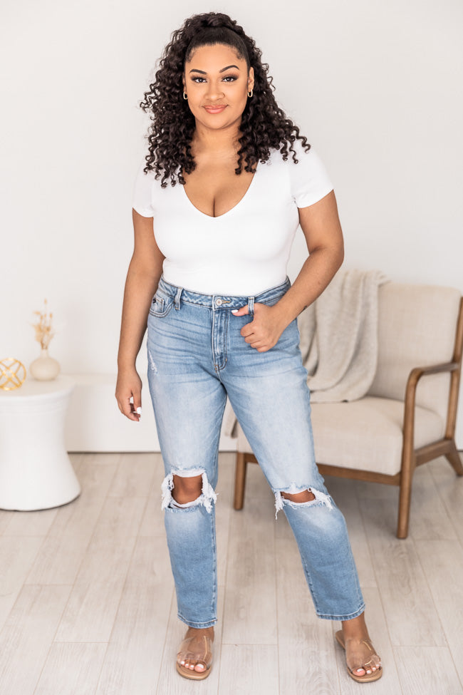 Lesley High Waisted Mom Jeans FINAL SALE – Pink Lily