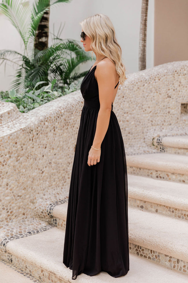 It All Begins With Love Black Maxi Dress FINAL SALE – Pink Lily
