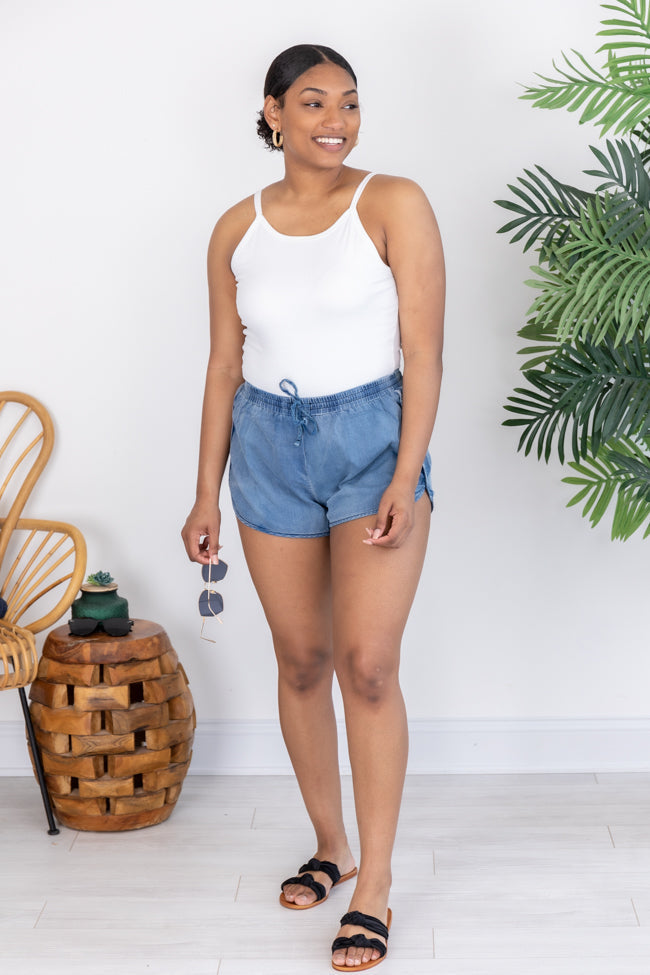 Reliving The Past Chambray Denim Shorts FINAL SALE