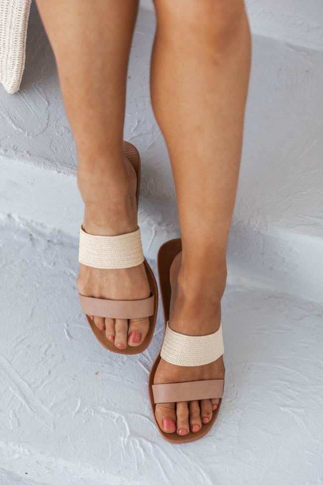 Tan flip flops 2024 with black straps