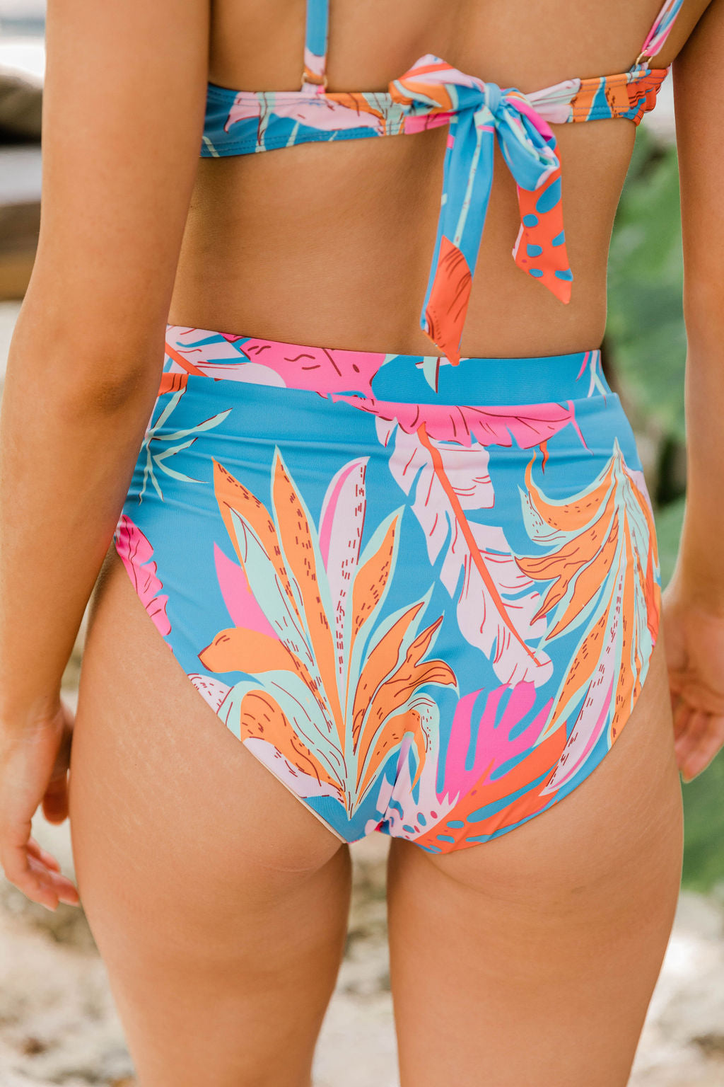 Under The Sea Tropical Blue Swimsuit Bottoms FINAL SALE Pink Lily