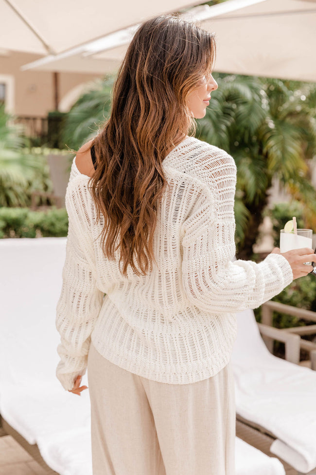 Find A Getaway Cream Sweater