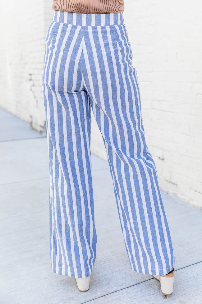 Streets Of Memories Striped Blue Pants FINAL SALE – Pink Lily