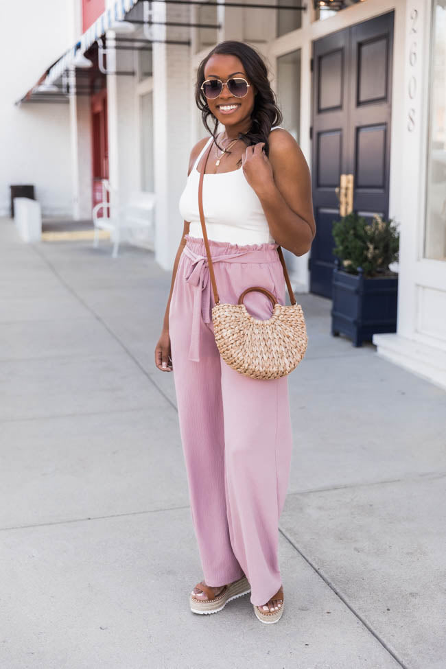 AG Blush Pink Jeans Outfit with Fitcode | Just A Tina Bit