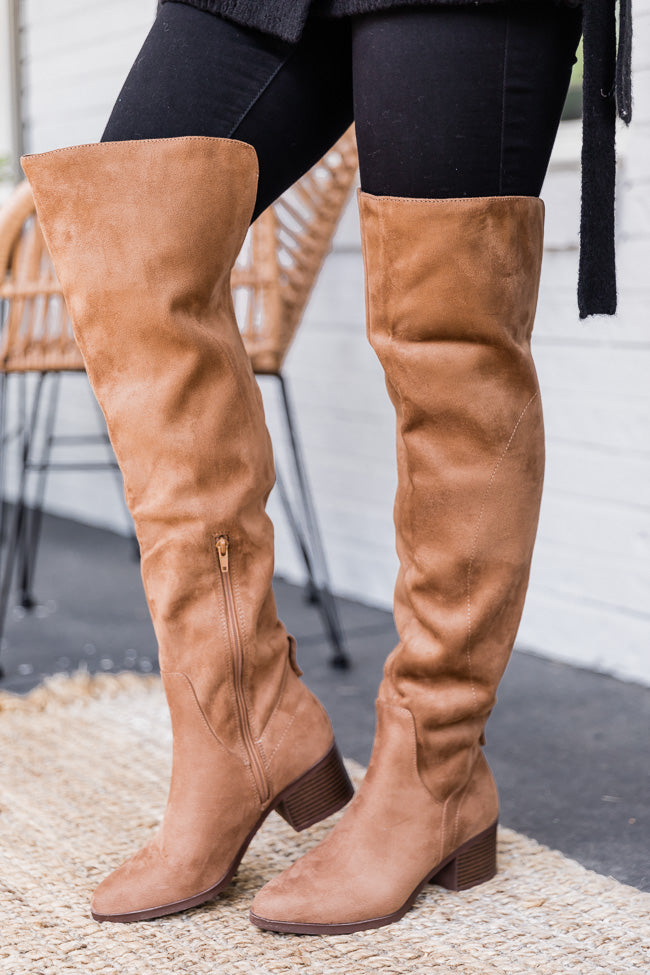 Tall brown suede 2024 boots with heel