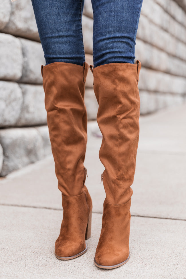 Tall tan shop suede boots