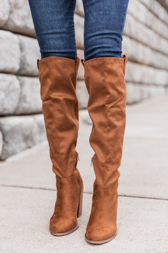 Hadley Brown Tall Suede Knee Boots FINAL SALE