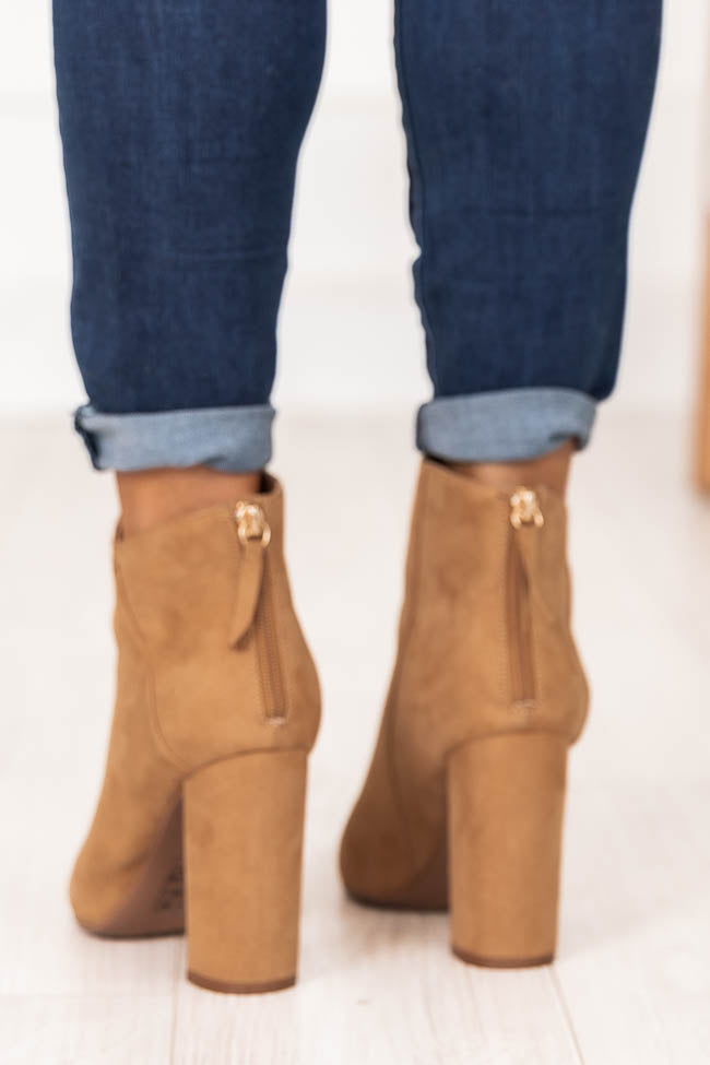 Tamera Brown Suede Pointed Toe Booties FINAL SALE