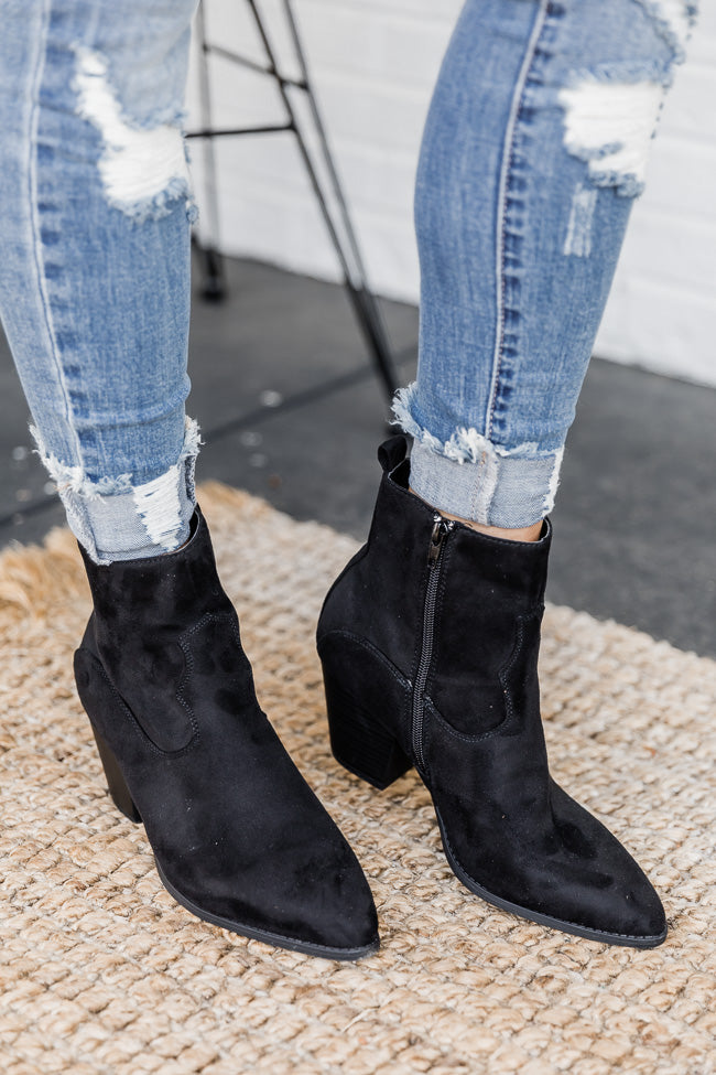 Black pointed suede clearance boots