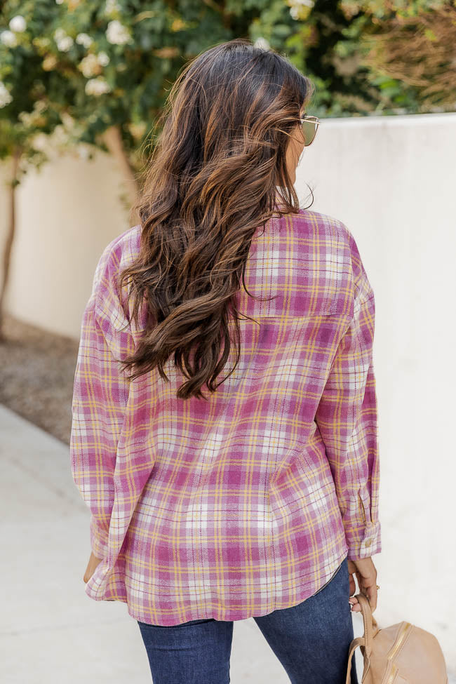 Wishing On Forever Pink Plaid Shacket FINAL SALE