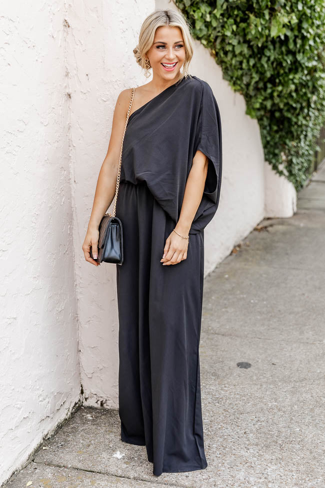 Found My Black Pink Lily Shoulder Dress Maxi – Forever One FINAL SALE