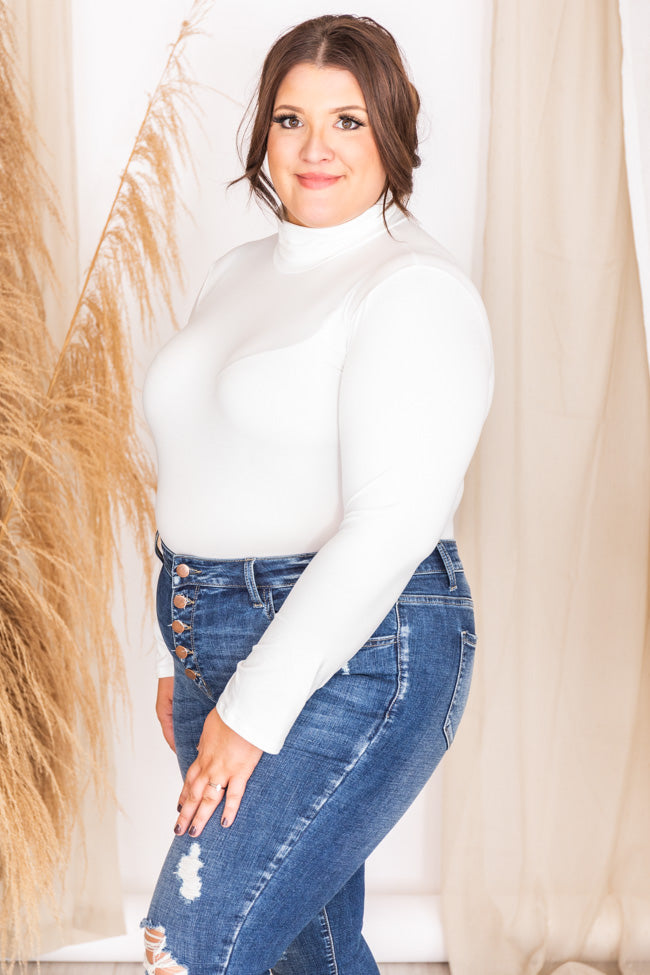 Plus size 2024 turtleneck bodysuit