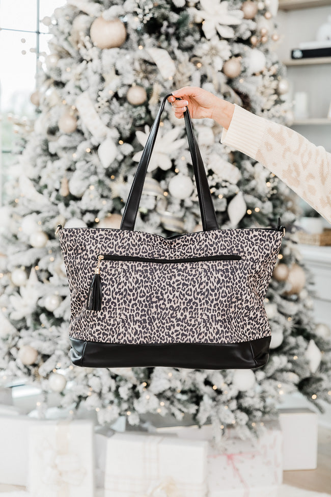 Animal print sale tote bag