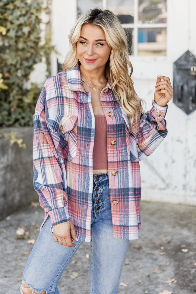 Good Guess Pink Multi Oversized Plaid Shacket FINAL SALE – Pink Lily