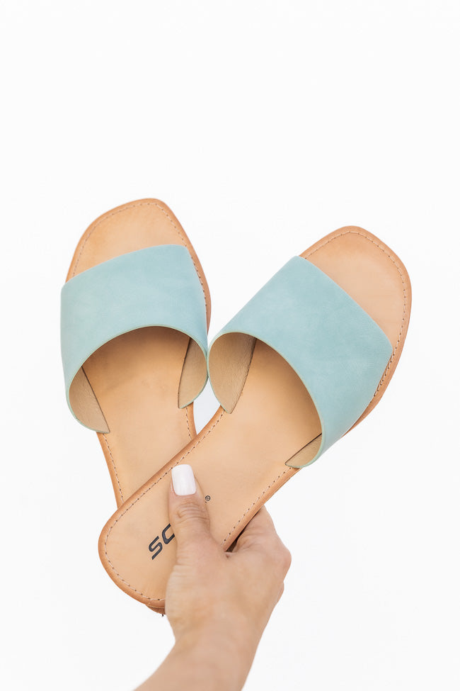 Jayne Slip On Single Strap Mint Sandals FINAL SALE