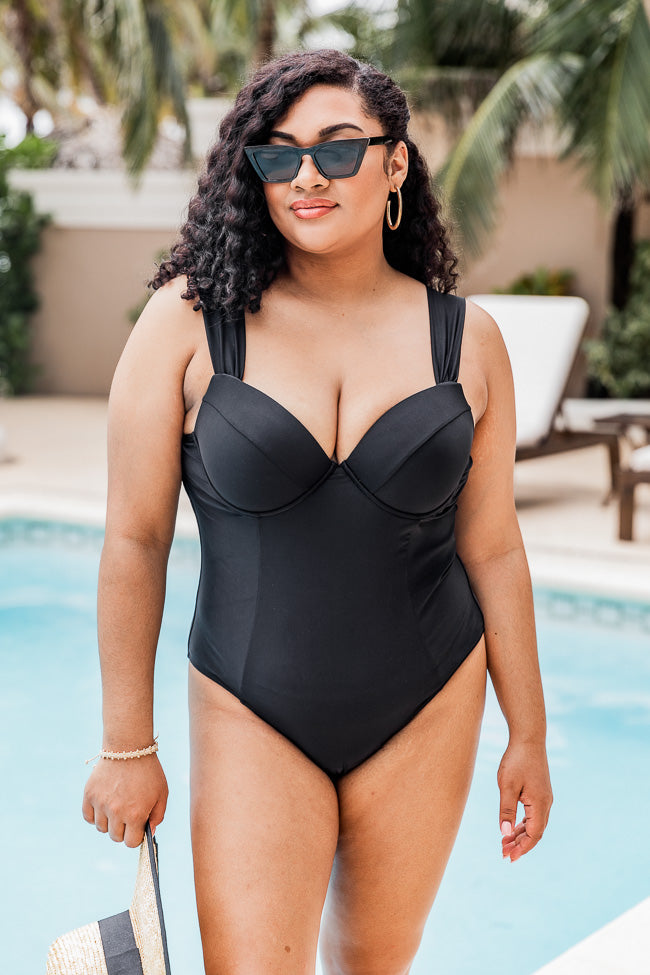 Exact Moment Black Underwire One Piece Swimsuit FINAL SALE