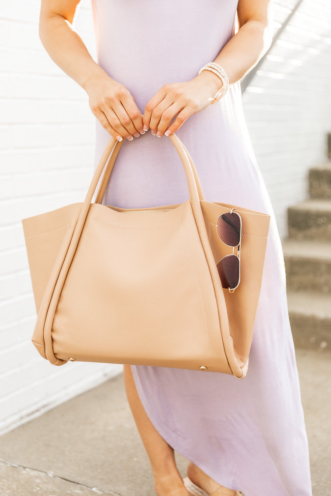 Make It There Leather Tan Purse FINAL SALE