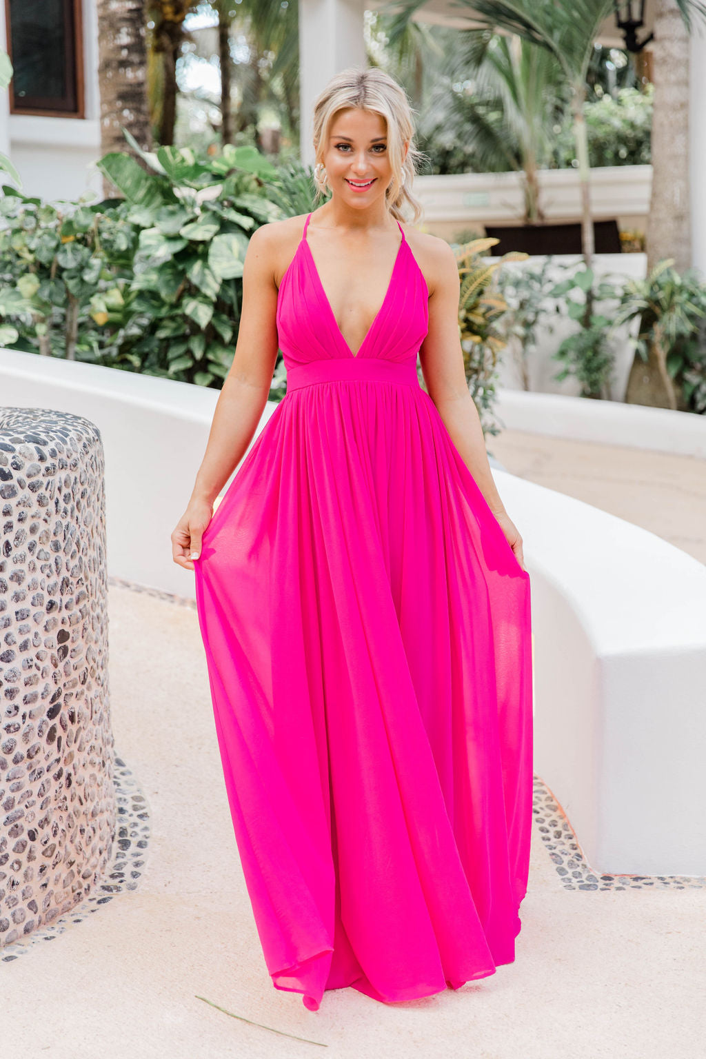 It All Begins With Love Magenta Maxi Dress FINAL SALE – Pink Lily