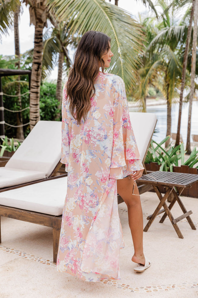 Truth About You Coral Floral Duster Kimono FINAL SALE